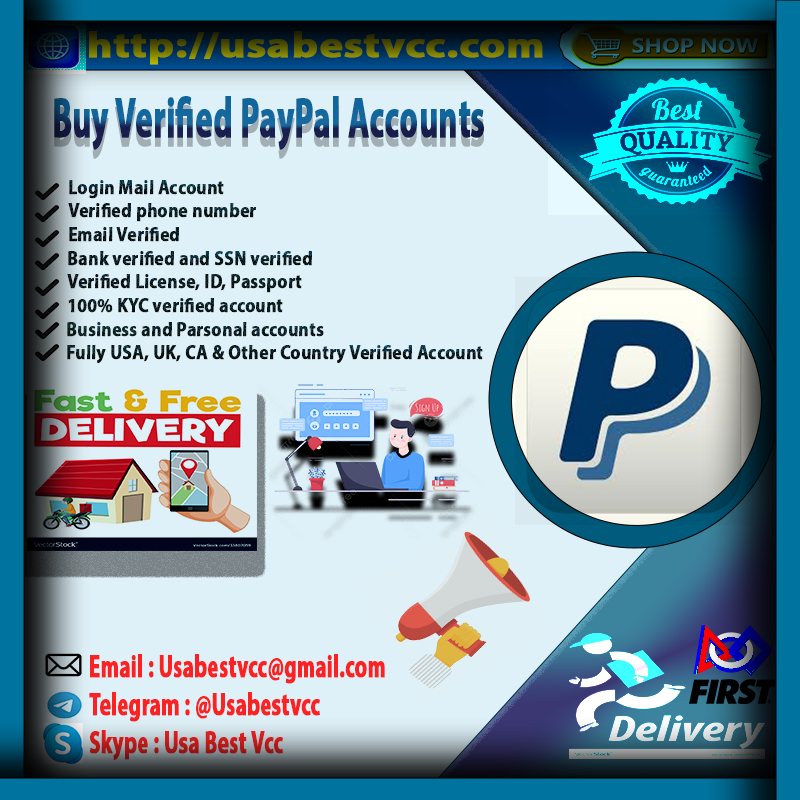Buy Verified PayPal Accounts - USA, UK ID and Bank Verify